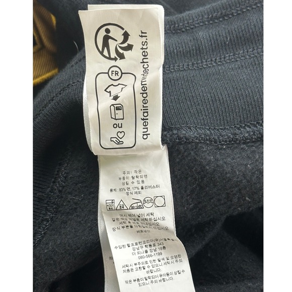 Polo Ralph Lauren Joggers Men L Black Triple Pony Patch 3 Cotton Blend Fleece - Picture 13 of 15